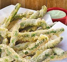 String Bean Fries Tempura string beans with wasabi sauce